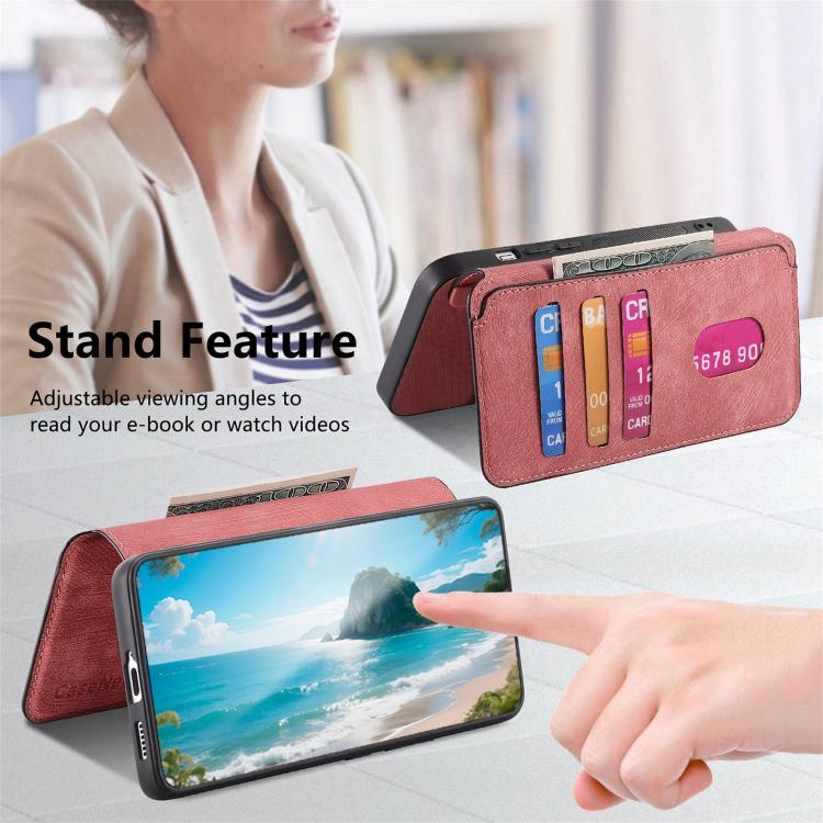 Funda Neo MagSafe RFID antirrobo de cuero retro para Redmi Turbo 4 Pro / Poco F7 (rosa)