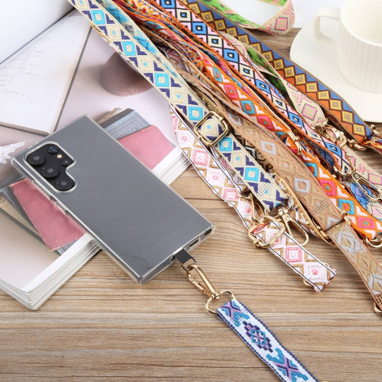 Cordón para Teléfono Móvil Estilo Étnico Retro Antipérdida para Cuello (Naranja)