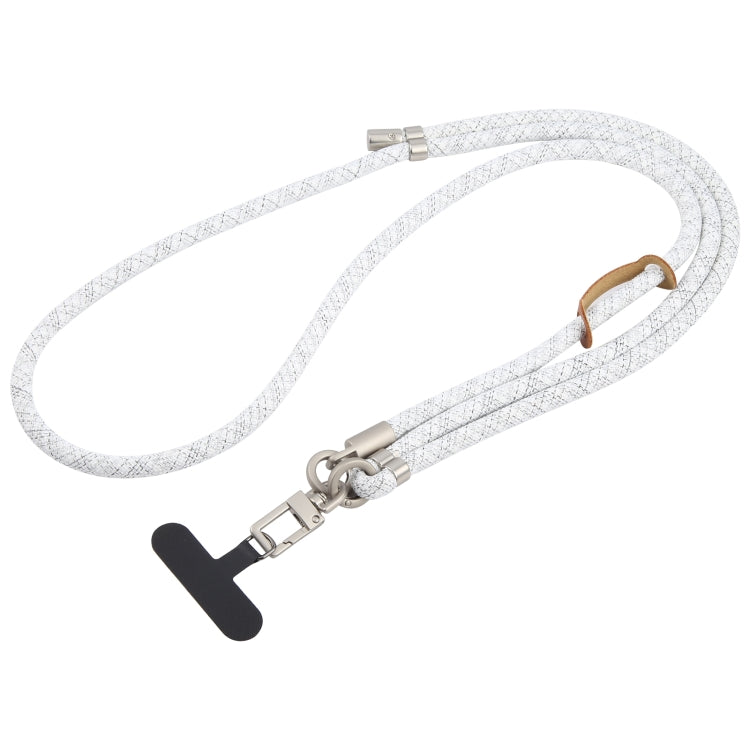 Cordón para el Cuello Ajustable Antipérdida con Hebilla Plateada 8mm para Teléfono Móvil (Blanco Mixto)