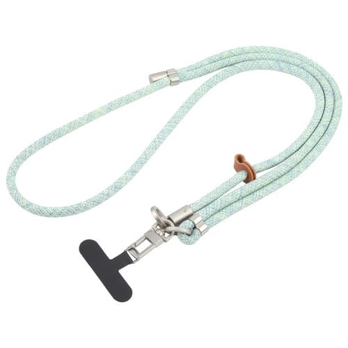 Cordón para cuello ajustable antipérdida con hebilla plateada 8mm para teléfono móvil (Verde)