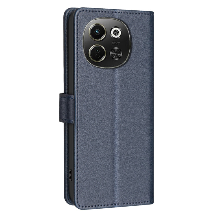 Funda de Cuero Antirrobo con Textura de Lichi Rfid para Tecno Pova 6 Neo 5G y Spark 30 5G (Azul)