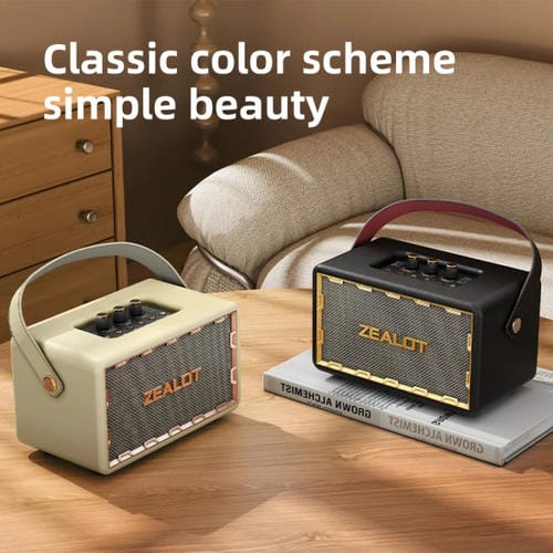 Altavoz Bluetooth Portátil Zealot Mt01 Retro Card Inalámbrico (Negro)