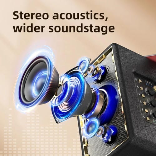 Altavoz Bluetooth Portátil Zealot Mt01 Retro Card Inalámbrico (Negro)