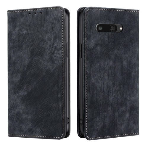 Funda de Cuero Magnética Kyocera Digno Sx4 5G con Cepillo Antirrobo Rfid (Negro)