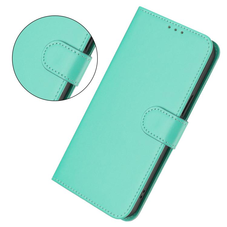 Funda de piel con textura de color liso y cordón para Samsung Galaxy A07 4G (verde)