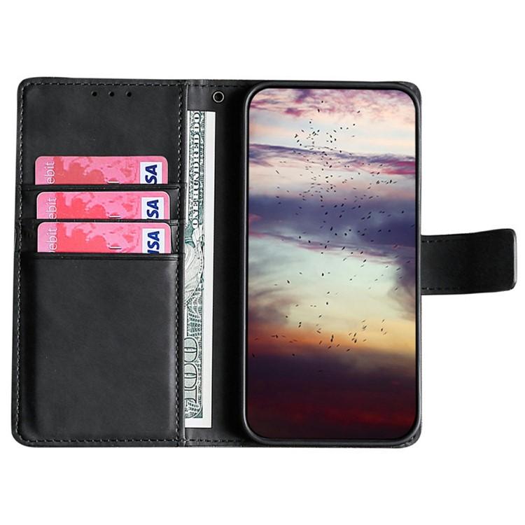 Funda de piel con cierre magnético y diseño de cocodrilo para Samsung Galaxy Xcover 7 Pro 5G (negra)
