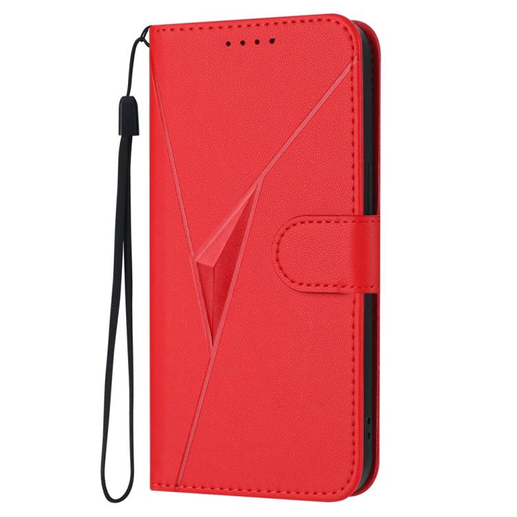 Funda de cuero con hebilla y diseño triangular para Samsung Galaxy S25 FE 5G (roja)