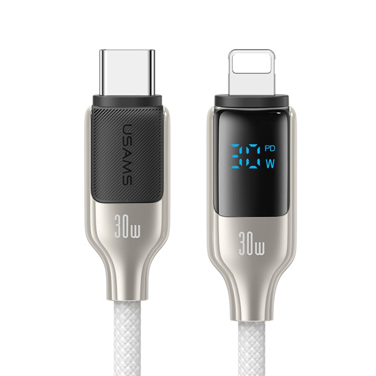 Cable de Datos Usams SJ741 USB-C a Pantalla Digital 8 Pines 30W 1,2 m (Titanio)