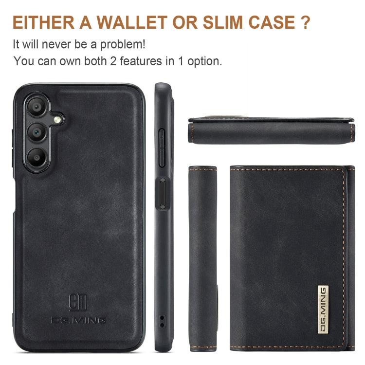 Cartera MultiTarjetas 3 Pliegues + Funda Magnética Dg.Ming M1 Series para Samsung Galaxy A16 5G (Negro)