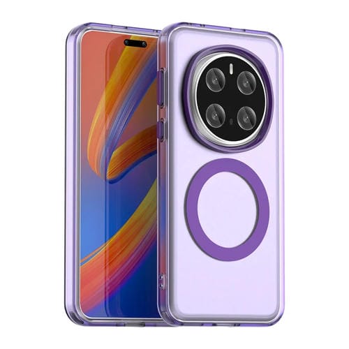 Funda híbrida TPU y PC para Honor Magic7 Pro con protección contra caídas (Morada)