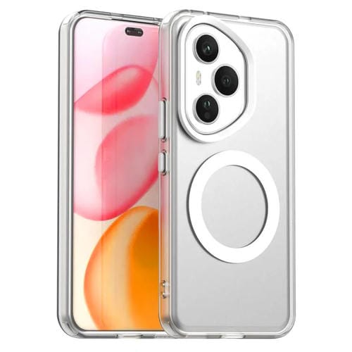 Funda híbrida de TPU y PC con Magsafe Candy para Honor 400 Pro Global (160,8 mm) (blanco)