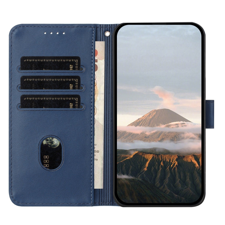 Estuche de Cuero con Hebilla y Diseño Triangular para Teléfono Fujitsu Arrows U 801Fj (Azul)