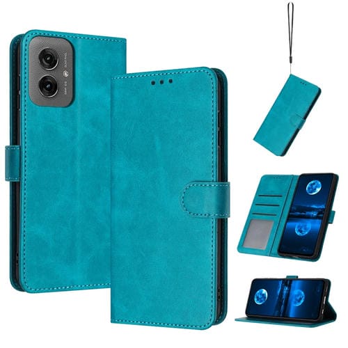 Funda Piel Sintética con Tapa y Textura Becerro para Motorola Moto G55 (Verde)