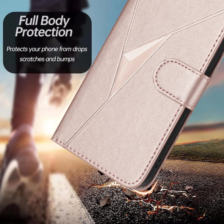 Funda de Cuero con Cierre de Hebilla para Tecno Camon 20 y Camon 20 Pro 4G (Oro Rosa)
