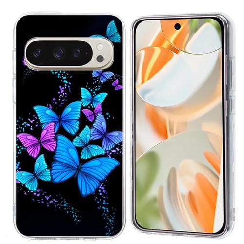 Funda TPU Google Pixel 9 Patrón Pintura Colorida Mariposas de Colores