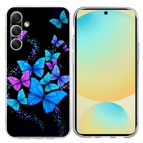 Funda TPU Samsung Galaxy A34 5G Patrón Pintura Colorida (Mariposas de Colores)