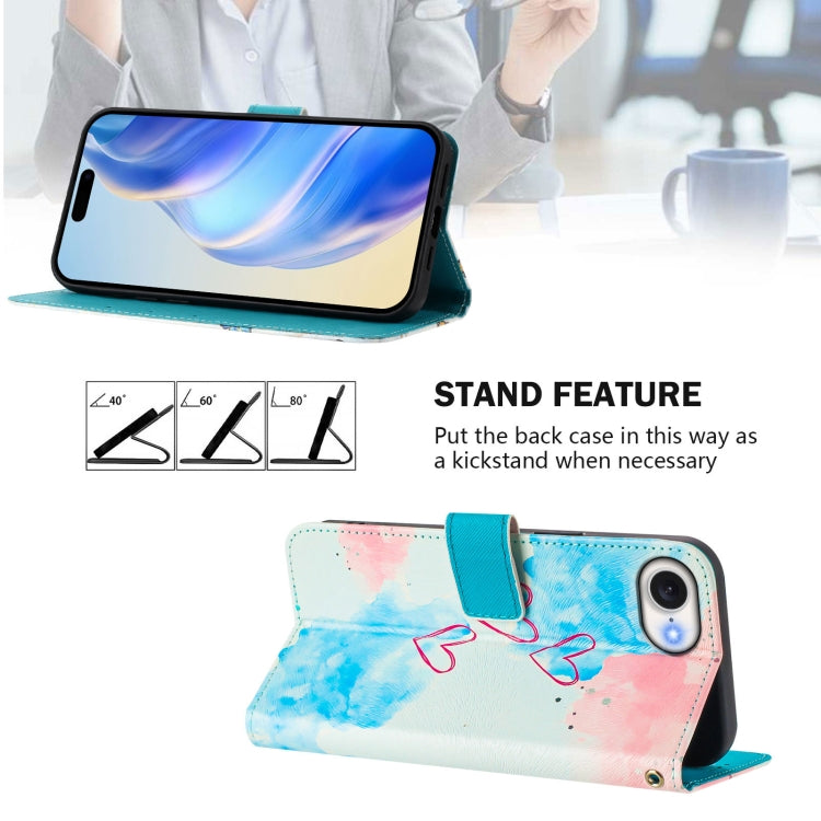 Funda de Cuero para iPhone 16E con Diseño de Dibujo Artístico (Love Me)