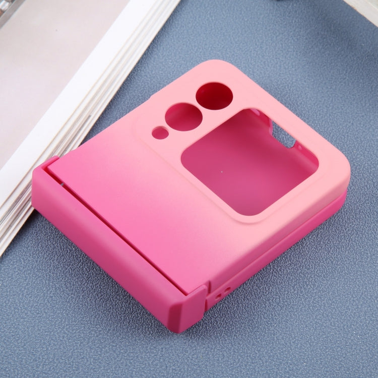 Funda para Teléfono Huawei Nova Flip Liquid PC Gradient Magsafe (Rosa y Rojo)