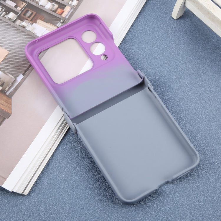Funda para Teléfono Huawei Nova Flip Liquid PC Gradient Magsafe (Morado y Gris)