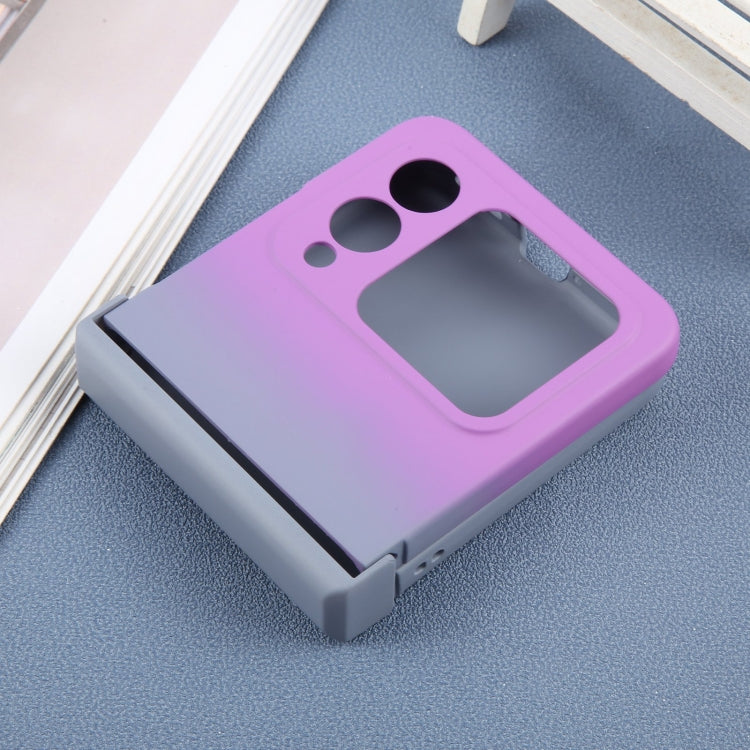 Funda para Teléfono Huawei Nova Flip Liquid PC Gradient Magsafe (Morado y Gris)