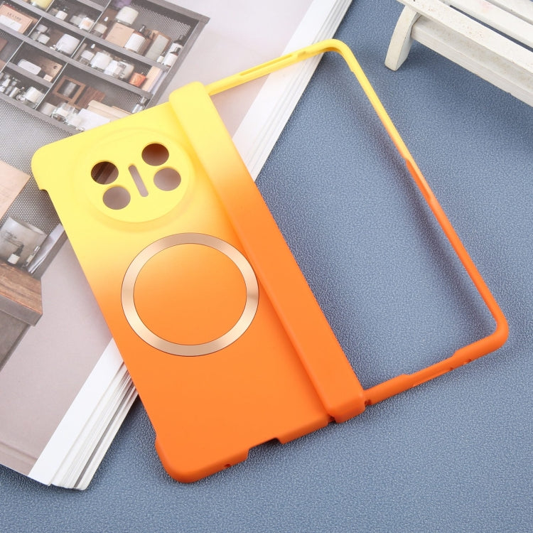 Funda para Teléfono Huawei Mate X5/X3 Policarbonato Líquido Magsafe Efecto Degradado (Amarillo y Naranja)