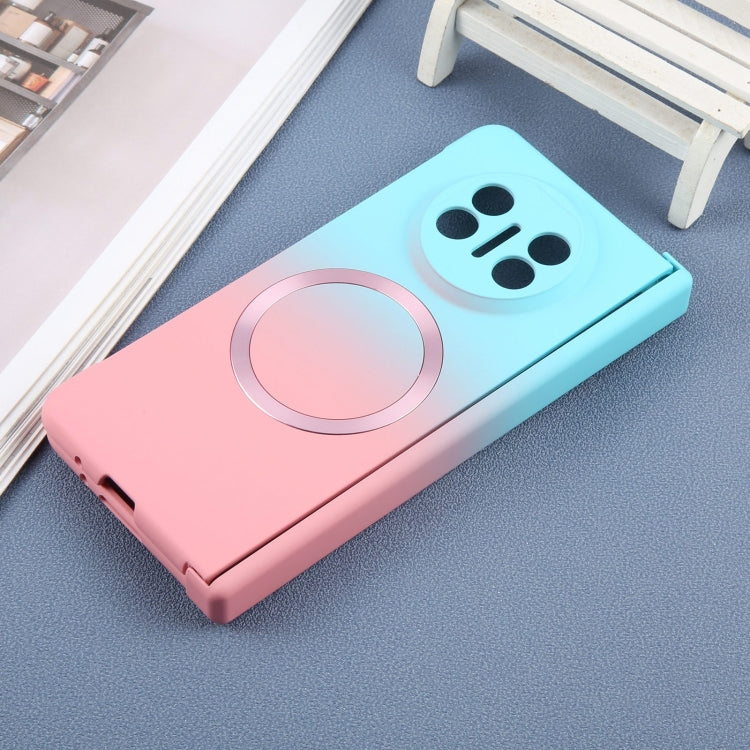 Funda para Teléfono Huawei Mate X5/X3 Policarbonato Líquido Magsafe Efecto Degradado (Azul y Rosa)