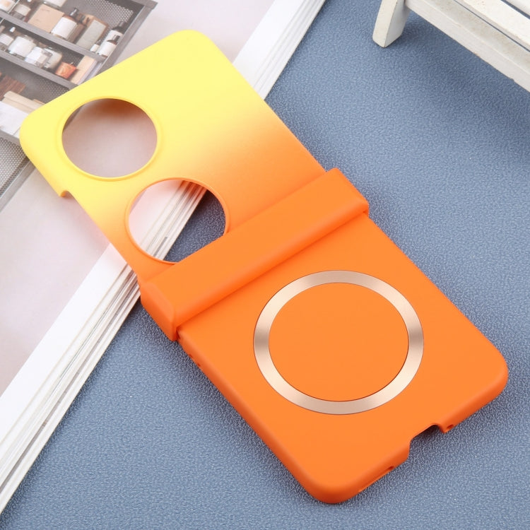 Funda para Teléfono Huawei Pocket 2 Policarbonato Líquido Magsafe Efecto Degradado (Amarillo y Naranja)