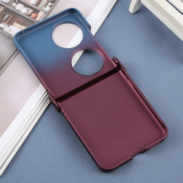 Funda para Teléfono Huawei Pocket 2 con Efecto Degradado Policarbonato Líquido Magsafe (Azul y Morado)