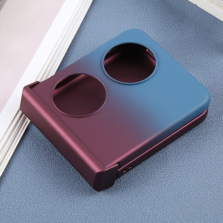 Funda para Teléfono Huawei Pocket 2 con Efecto Degradado Policarbonato Líquido Magsafe (Azul y Morado)