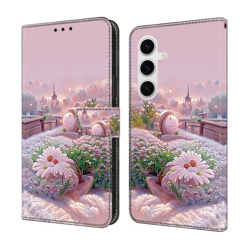 Funda de Piel Samsung Galaxy A34 5G Pintada a Mano Jardín
