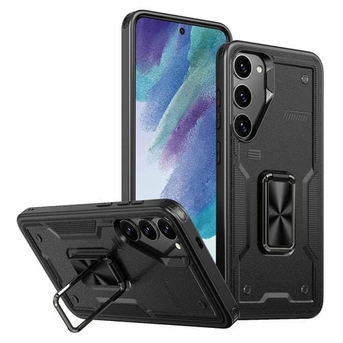 Funda híbrida TPU y PC con soporte anillo Samsung Galaxy S21 5G (Negra)