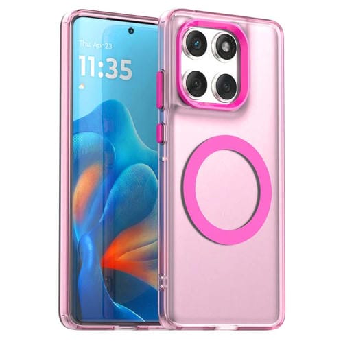 Funda híbrida de TPU y PC con Magsafe Candy para Motorola Edge 60 Fusion (roja)