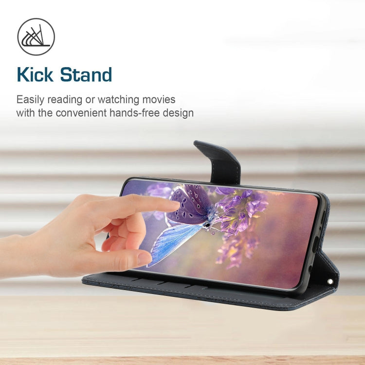 Funda de Cuero con Tapa para Sharp Aquos Sense9 con Diseño de Mariposas en Relieve (Negro)