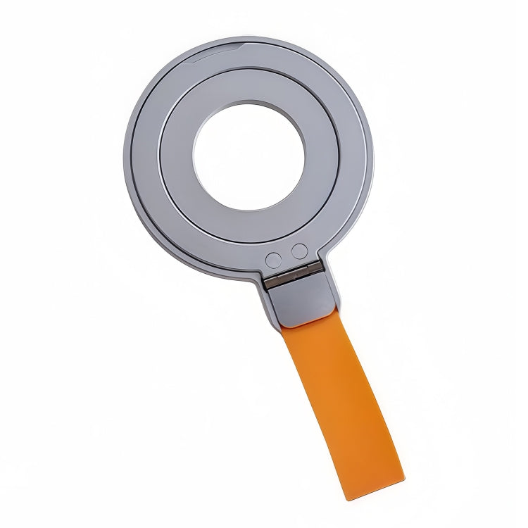 Soporte para teléfono con banda de silicona y anillo magnético de metal Magsafe (Plateado)