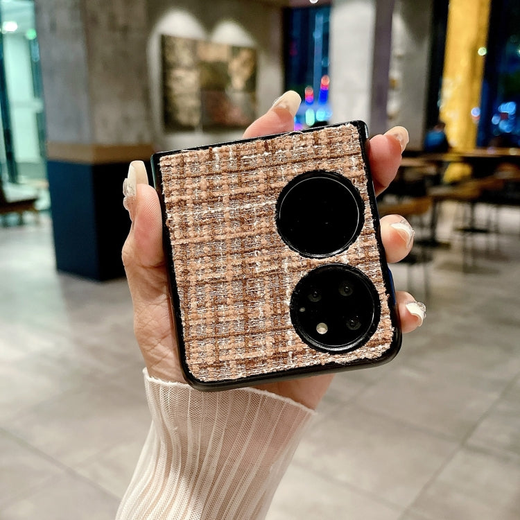 Funda Protectora PC Huawei P50 Diseño a Cuadros (Marrón)