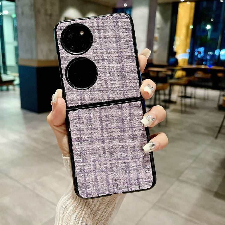 Funda Protectora PC Huawei P50 Diseño a Cuadros (Morado)