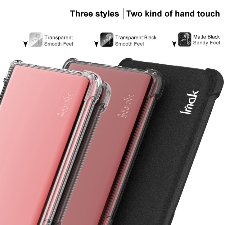 Funda TPU a Prueba de Golpes para Teléfono HMD Skyline 5G Imak con Airbag (Negro Mate)