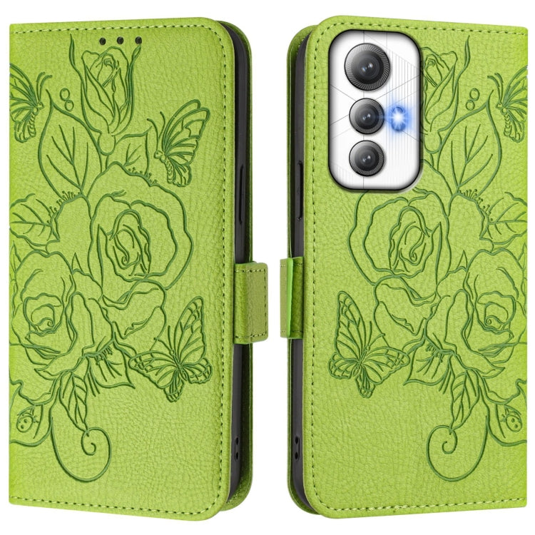 Funda de Cuero Antirrobo con Rfid y Diseño en Relieve para Cubot Max 5 (Verde)