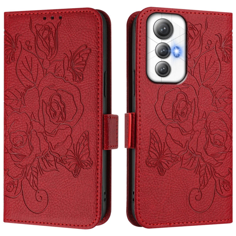 Funda de Cuero Antirrobo con Rfid para Cubot Max 5 (Roja)