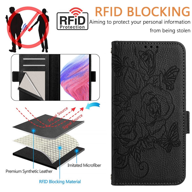 Funda de Cuero Antirrobo con RFID para Cubot A10 con Diseño en Relieve (Negra)