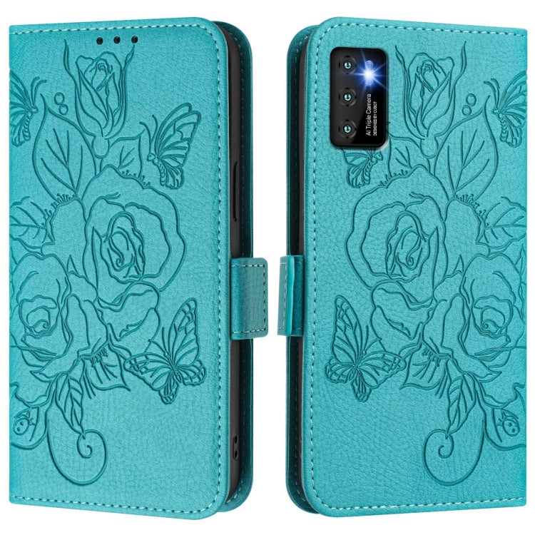 Funda de Cuero Antirrobo con Rfid para Cubot P50 (Azul Claro)