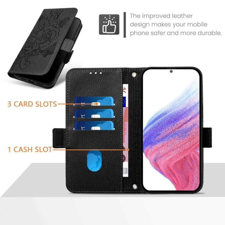 Funda de Cuero Antirrobo con Rfid para Cubot P50 (Negra) con Diseño en Relieve