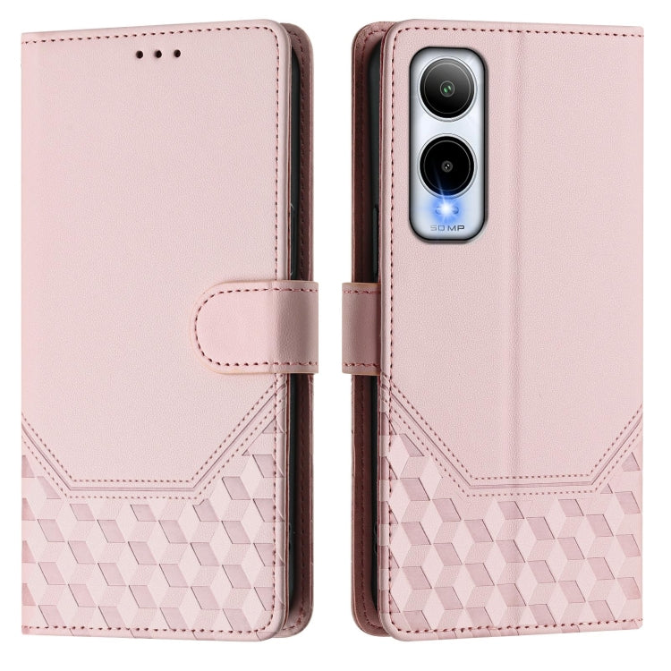Funda de Cuero Rfid con Relieve en Panal para Cricket Icon 6 (Rosa)