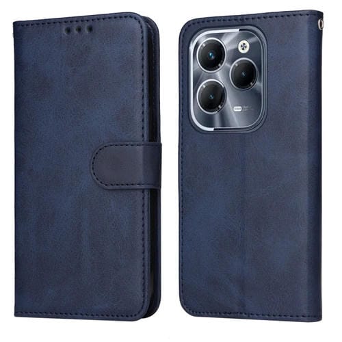Funda de Cuero con Tapa para Infinix Hot 40 y Hot 40 Pro (Azul)