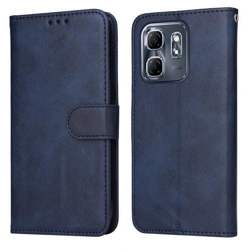 Funda de Piel Sintética con Tapa y Textura Clásica para Infinix Hot 50I/Smart 9 (Azul)