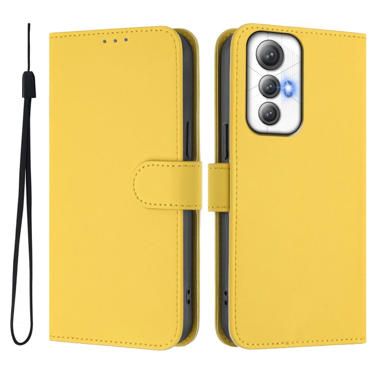 Funda de Piel con Cordón para Cubot Max 5 Tacto Piel (Amarillo Limón)
