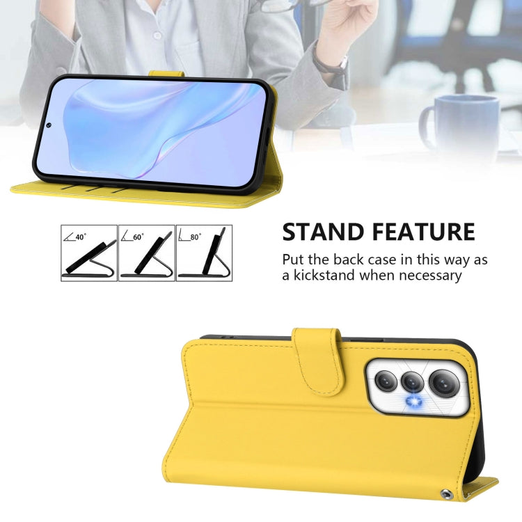 Funda de Piel con Cordón para Cubot Max 5 Tacto Piel (Amarillo Limón)