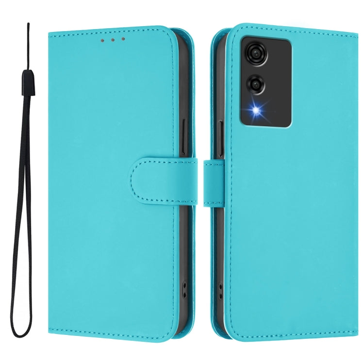 Funda de Piel con Cordón para Cubot A10 (Azul Lago)