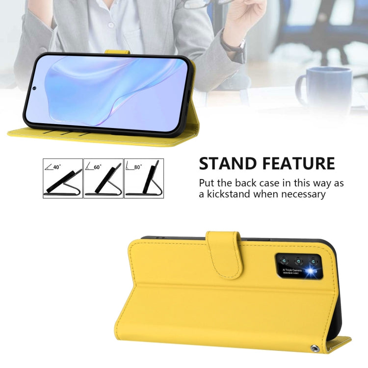 Funda de Piel con Cordón para Teléfono Cubot P50 Skin Feel (Amarillo Limón)