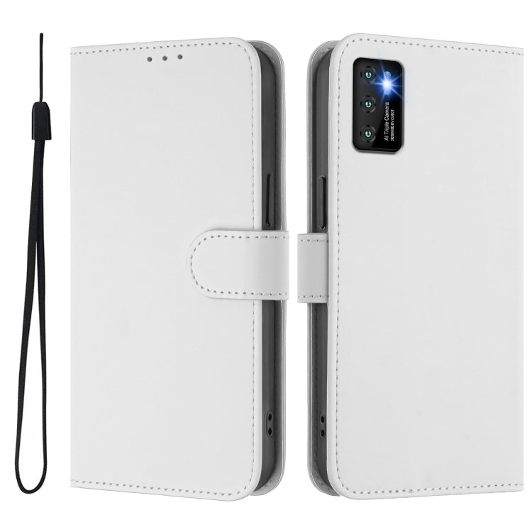 Funda de Piel Sintética con Cordón para Cubot P50 (Blanco)